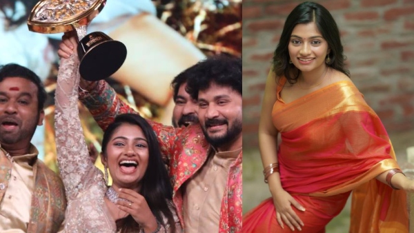 Bigg Boss Tamil 7: Wild card contestant VJ Archana lifted bigg boss trophy Bigg Boss Tamil 7: Wild card contestant VJ Archana lifted bigg boss trophy