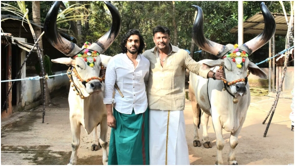 Darshan celebrated Sankranti festival with Rajkumar family hero Dhruvan 