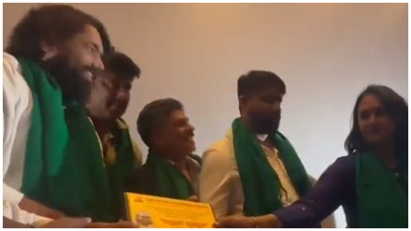 Dubai Kannadigas gave new titels to Kaatera actor Darshan and Tharun sudhir