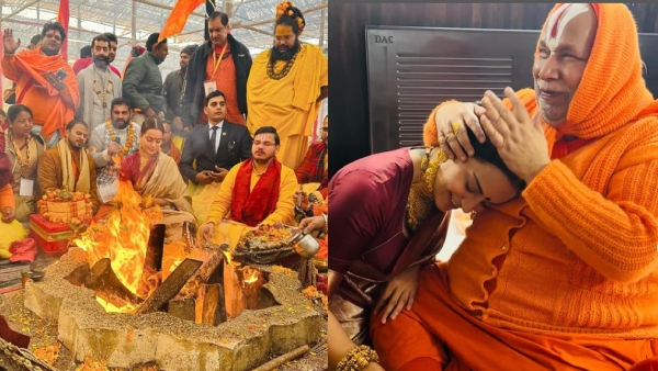 Kangana in Ayodhya: Actress Kangana Ranaut sweeps temple floor in saree and sunglasses