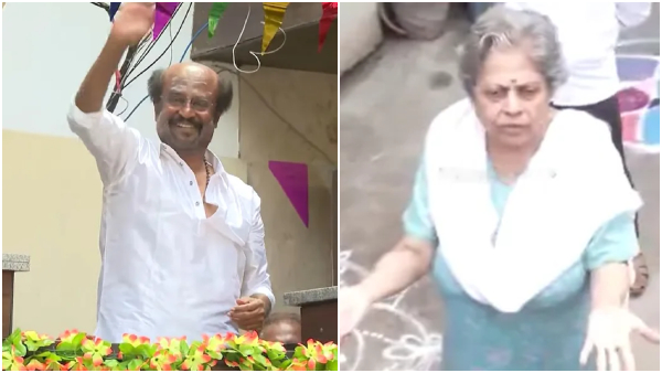 Vettaiyan Rajinikanth movie poster for pongal and women shouting against Rajini Fans 