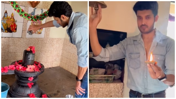 Amruthadare Serial Fame Karan visits shiva temple in his hometown Amruthadare Serial Fame Karan visits shiva temple in his hometown