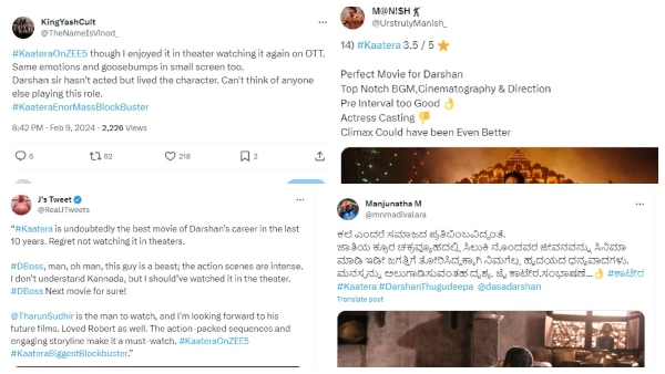 Kaatera OTT twitter review: Super Response To Darshan starrer On zee 5 