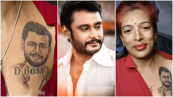 Die Hard Fan Of Darshan Gets Tatoo On Her Chest 