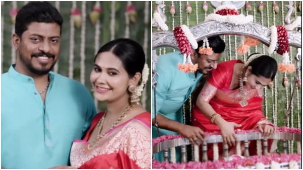 kannada TV actress Kavya gowdas daughter Tottilu shastra kannada TV actress Kavya gowdas daughter Tottilu shastra