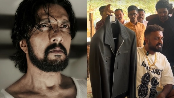 Kichcha Sudeep gifted special Jacket to bigg boss contestant Varthur Santhosh
