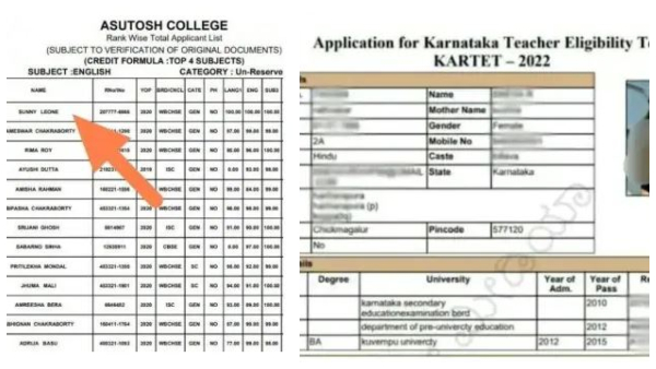 Exam Admit Card With Sunny Leone Goes Viral 