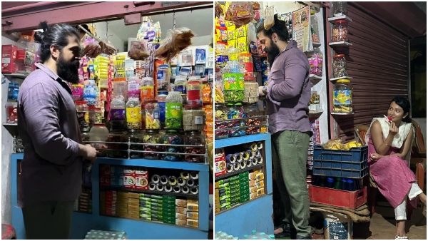 Yash gave ice candy to wife Radhika Pandit while visiting Bhatkal Chitrapur Muth Yash gave ice candy to wife Radhika Pandit while visiting Bhatkal Chitrapur Muth