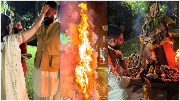 Aishwarya Rai And Abhishek Bachchan Celebrates Holi