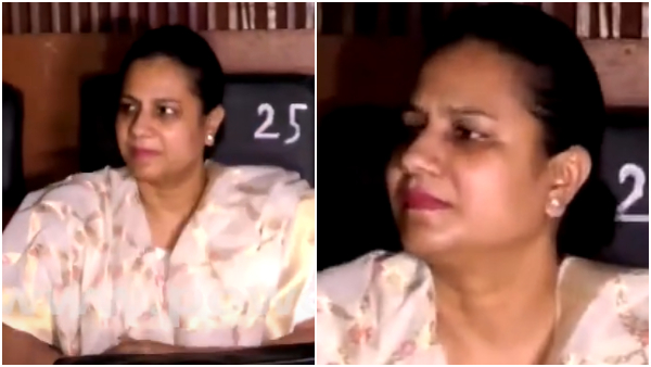 Ashwini Puneeth Rajkumar gets emotional in theater after watching jackie Ashwini Puneeth Rajkumar gets emotional in theater after watching jackie