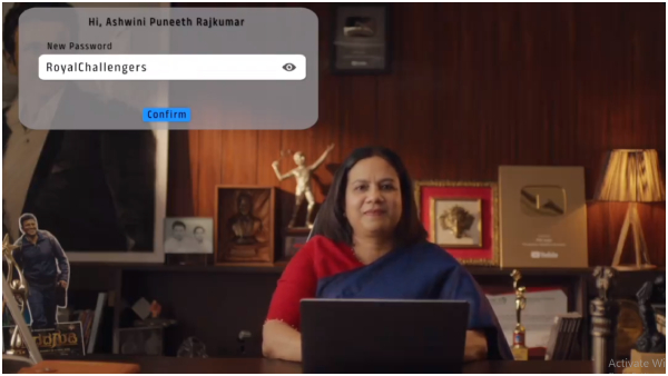 Ashwini Puneeth Rajkumar seen in RCB unbox promotional video on her birthday