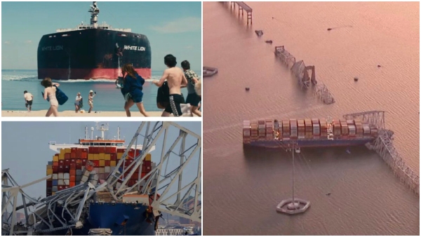 Netizens found similarities between the Baltimore Bridge collapse and leave the world behind