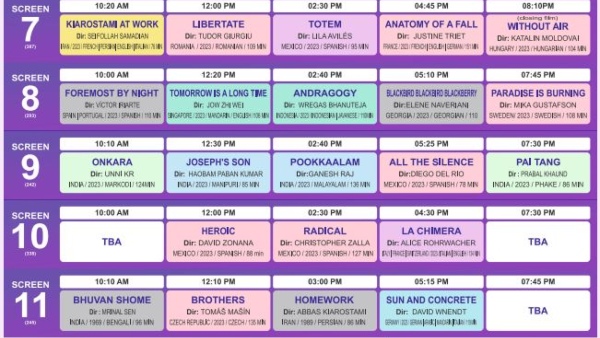Bengaluru International Film Festival Sunday march 7th 2024 screening movies list Bengaluru International Film Festival Sunday march 7th 2024 screening movies list