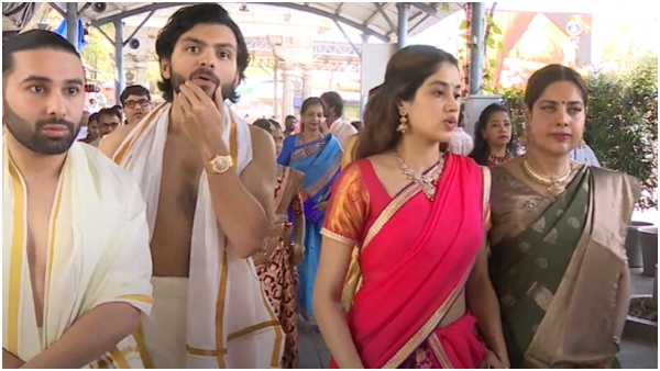 Janhavi Kapoor offered prayers in tirupati tirumala-temple on her birthday