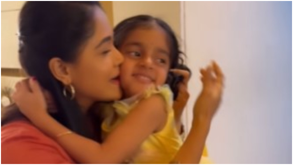 Paaru serial fame Baby pranvi gifted saree to co star Mokshita