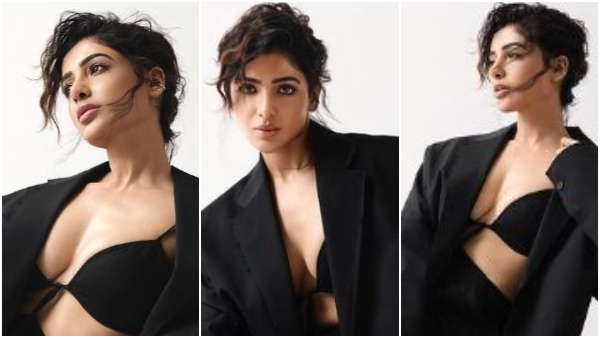 Samantha looked stunning in a black dress