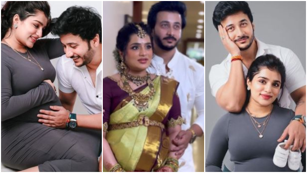 Sathya serial actor Sagar bili gouda wife baby shower Sathya serial actor Sagar bili gouda wife baby shower