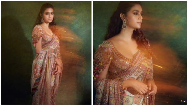 How much did Keerthy Suresh expensive saree cost designed by Tarun Tahiliani
