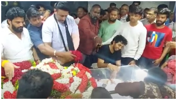 Darshan Ganesh upendra and many others pays last respects to producer soundarya jagadeesh Darshan Ganesh upendra and many others pays last respects to producer soundarya jagadeesh