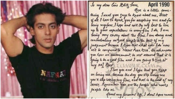 Bollywood Actor Salman Khan love letter Goes viral now