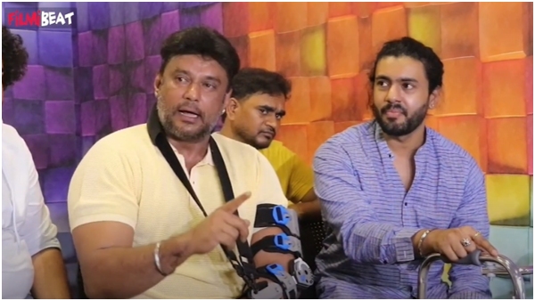 Actor Suraj Kumar who lost his leg in an accident did the climax for Kaatera says Darshan Actor Suraj Kumar who lost his leg in an accident did the climax for Kaatera says Darshan