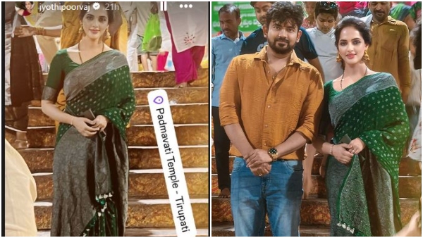 amidst-viral-video-controversy-actress-jyothi-rai-seeks-divine-blessings-at-tirupathi-temple