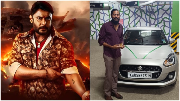 Maasthi Suraj Kumar and jadesh Gifted cars for Darshan Starrer Kaatera film s success