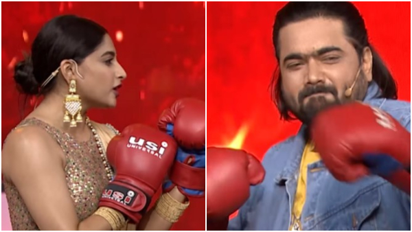 Mahanati reality show director Tharun sudhir and actress Nishvika naidu s dialogue war on stage