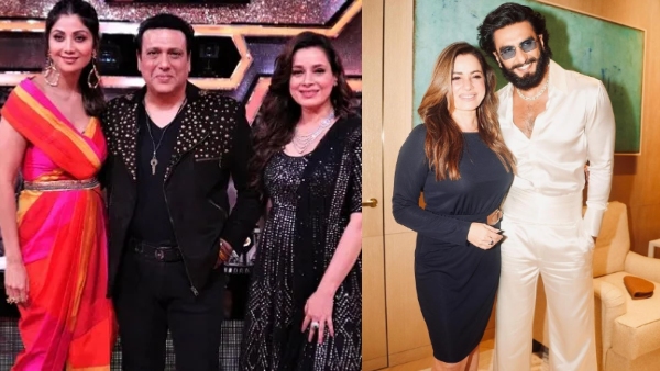 Ranveer Singh poses with actress Neelam Kothari whom she started her career before he was born