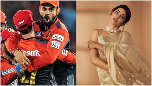 wanna see you win is Samantha supports RCB team