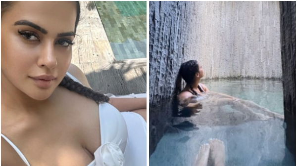 Sharmila Mandre takes ice bath in bali for Cold Plunge Therapy