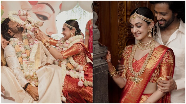 Pics Arjun sarja s daughter Aishwarya Tied the Knot with Umapathy
