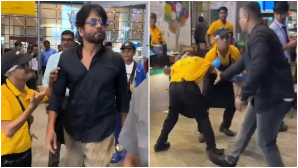 Telugu actor Akkineni Nagarjuna apologizes for bodyguard s misbehaviour with a fan Telugu actor Akkineni Nagarjuna apologizes for bodyguard s misbehaviour with a fan