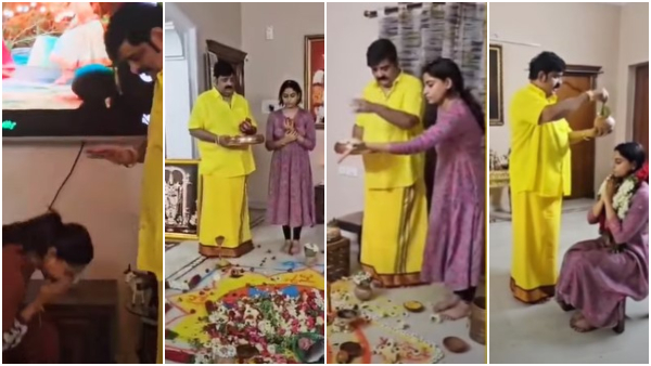 Kannada actress performs special pooja with famous astrologer for her success Kannada actress performs special pooja with famous astrologer for her success