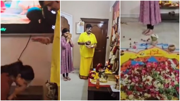Kannada actress performs special pooja with famous astrologer for her success Kannada actress performs special pooja with famous astrologer for her success