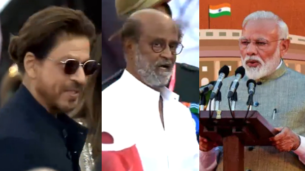 Shah Rukh Khan Rajinikanth Akshay Kumar attended PM Narendra Modi s swearing in ceremony in Delhi Shah Rukh Khan Rajinikanth Akshay Kumar attended PM Narendra Modi s swearing in ceremony in Delhi