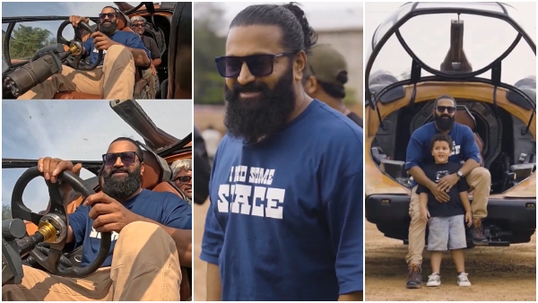 Prabhas Kalki 2898 movie special vehicle Bujji came to Kundapura to meet Rishab Shetty