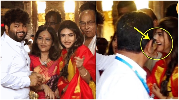Video Of Music Director Thaman And Actress Sreeleela At Tirumala Temple Goes Viral Video Of Music Director Thaman And Actress Sreeleela At Tirumala Temple Goes Viral