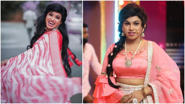 Actor Raghavendra alias Ragini as Narada Muni in Sridevi Mahatme kannada serial