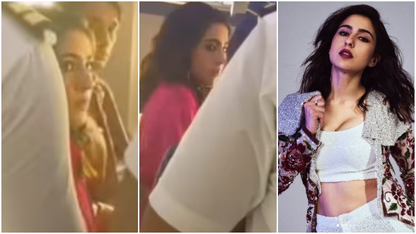 bollywood-actress-sara-ali-khan-gets-upset-as-air-hostess-accidentally-spills-juice-on-her-dress