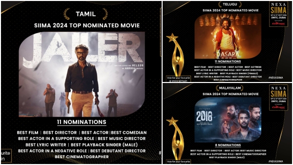 Siima awards 2024 nomination list announced Kaatera Jailer 2018 Dasara in Top list