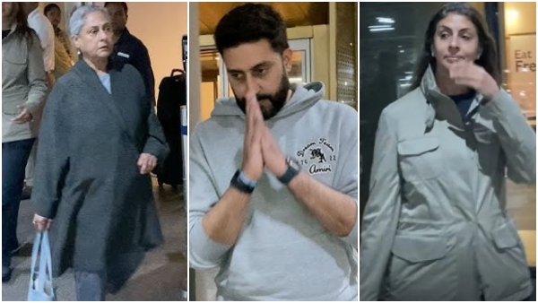 Abhishek Bachchan greets paparazzi with folded hands fans wonder about Aishwarya Rai