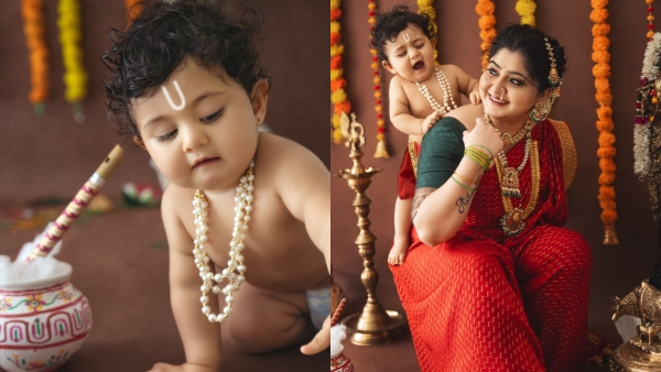 Actress Radhika Rao celebrated Krishna Janmashtami by dressing her son as Krishna