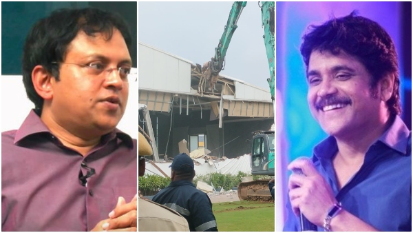 Demolition of N-Convention Center babu gogineni takes a dig at actor Nagarjuna