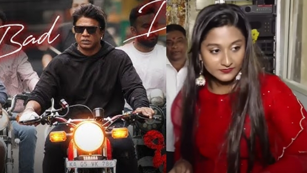 Duniya Vijay daughter Monica aka Rithanya visited the theatre with her dad Duniya Vijay daughter Monica aka Rithanya visited the theatre with her dad