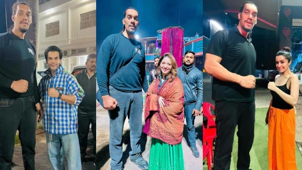 The Great Khali of Jammu Sunil Kumar who is 7 8 feet tall actor came for Forest Kannada Movie