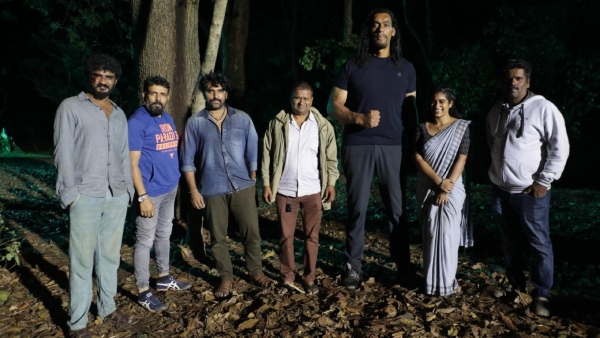 The Great Khali of Jammu Sunil Kumar who is 7 8 feet tall actor came for Forest Kannada Movie