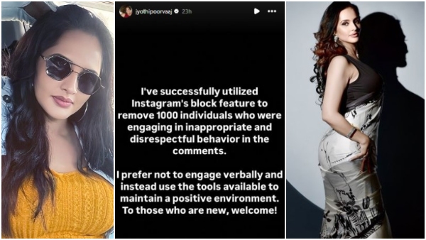 South actress Jyothi Rai has blocked over 1 000 Instagram IDs due to abusive language