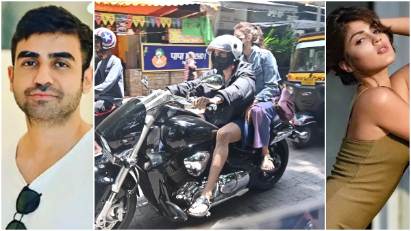 rhea-chakraborty-was-seen-riding-a-bike-with-zerodhas-nikhil-kamath-in-bandra
