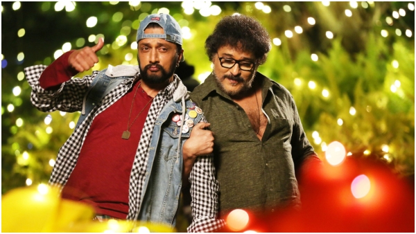 Sudeep fans Strong Counter To Darshan fans in hebbuli re-release banner